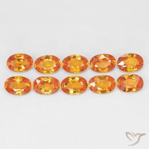 0.56ct Natural Medium Orange Sapphire, Oval Cut, 5.9x4 mm