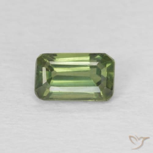 0.50ct Forest Green Sapphire, Emerald Cut, 5.1x3.1 mm