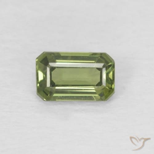 0.42ct Natural Deep Green Sapphire, Emerald Cut, 5.1x3.2 mm